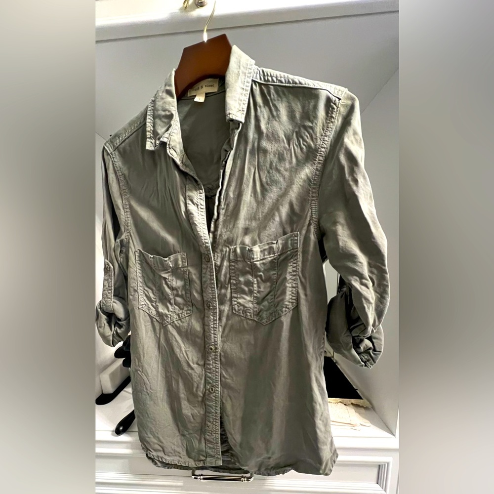 Linen Anthropologie shirt